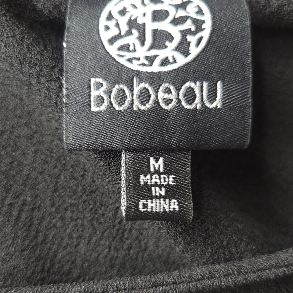 Bobeau Women's Midi Short Sleeve Dress - Size: Medium - Color: Black - Picture 9 of 9